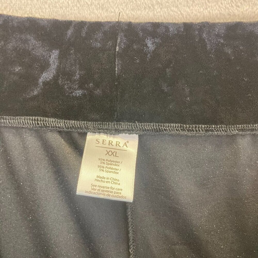 Serra Crushed Velvet Wide Leg Pants Womens XXL 20-22 Pull On Halloween Cat Witch - Picture 10 of 12